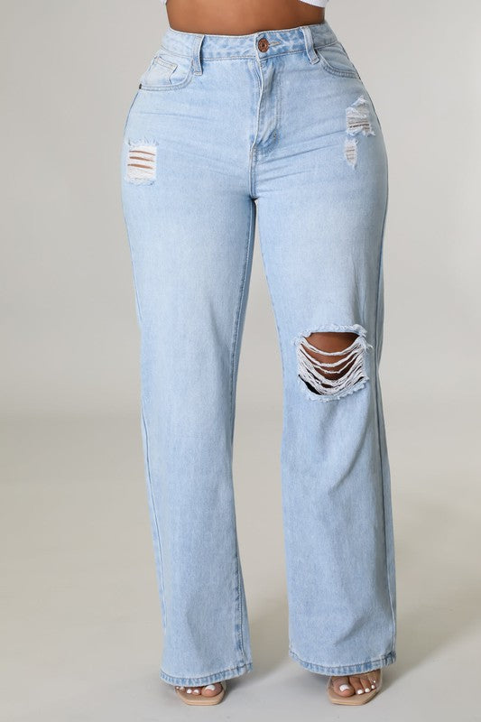 Distressed not stressed Jean