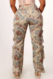 FLORAL CARGO JEAN