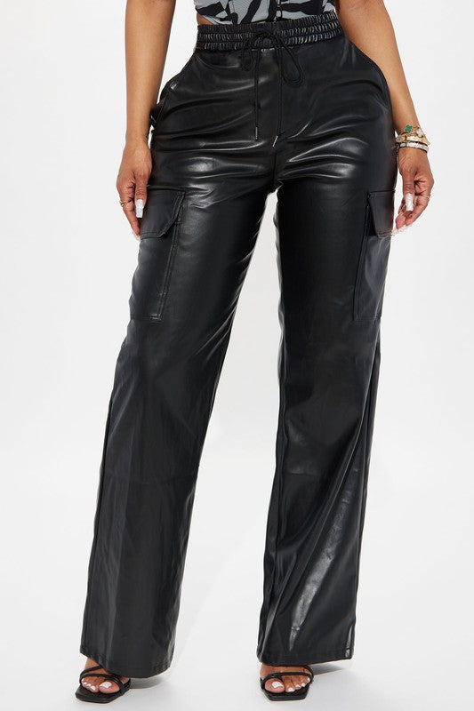 Leather Cargo Pant