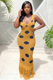 Glam and dots maxi dress