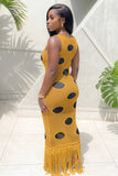 Glam and dots maxi dress