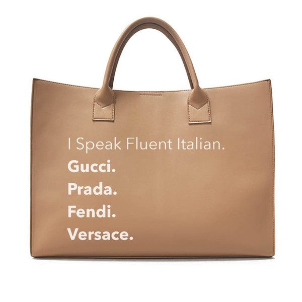 I found a bag that says “I speak fluent Italian” - Wugs and Whimsy