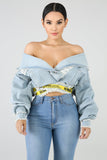 DISTRESSED JEAN JACKET H-MADE Warning